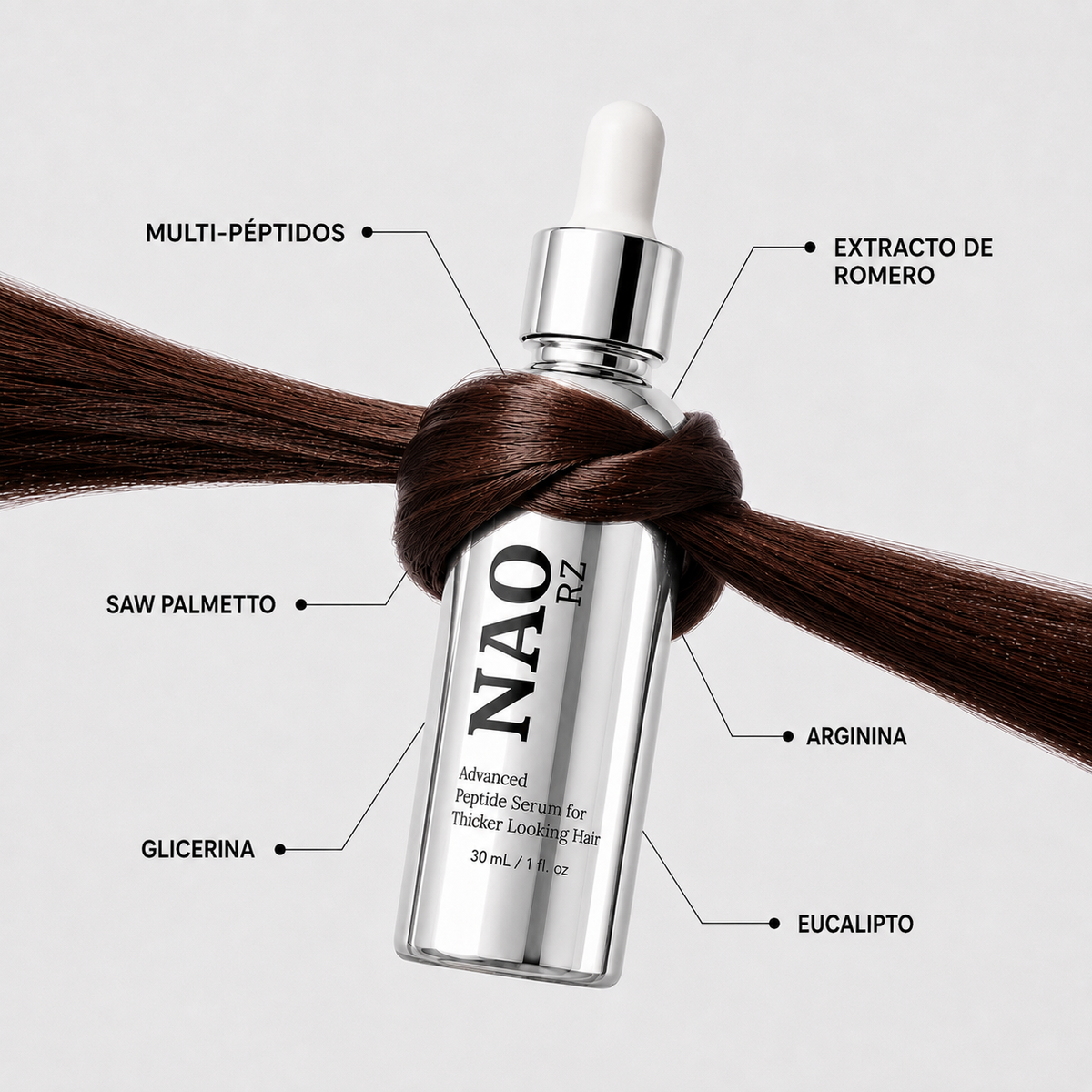 Advanced Hair Growth Serum - Multipeptide Formula for Thicker, Denser Looking Hair