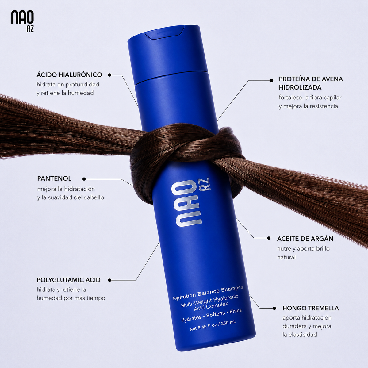 NAO RZ Hydration Balance
Shampoo-Moisturizing
Shampoo with Hyaluronic
Acid
