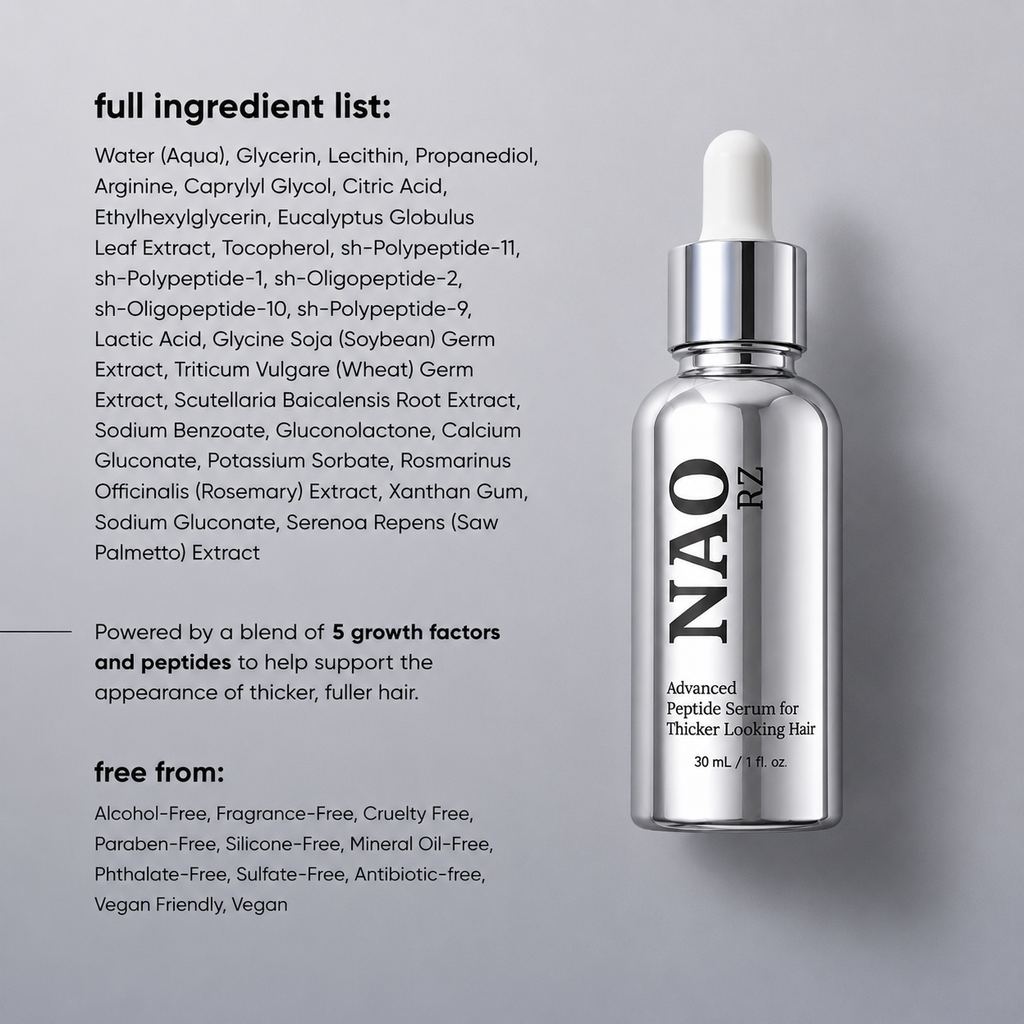 3 Advanced Hair Growth Serums - Multipeptide Formula for Thicker, Denser Looking Hair